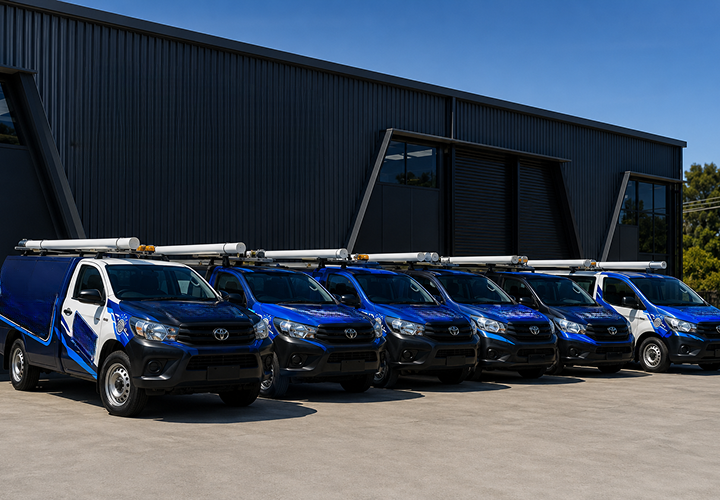 Fleet of Glebe Blocked Drains plumbing vans